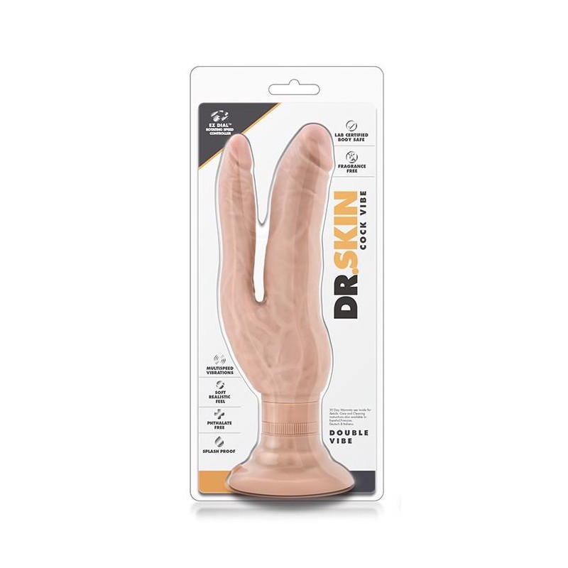 Wibrator-MR. SKIN COCK VIBES DOUBLE VIBE BEIGE